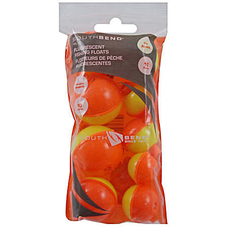 Fluorescent Assorted Sizes Fishing Floats - 10 Pk.