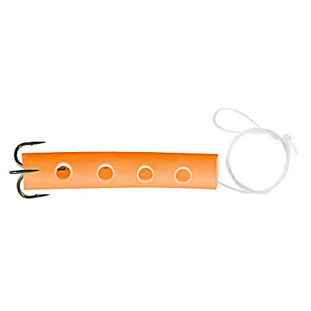 Orange Dip Tube Treble Soft Bait