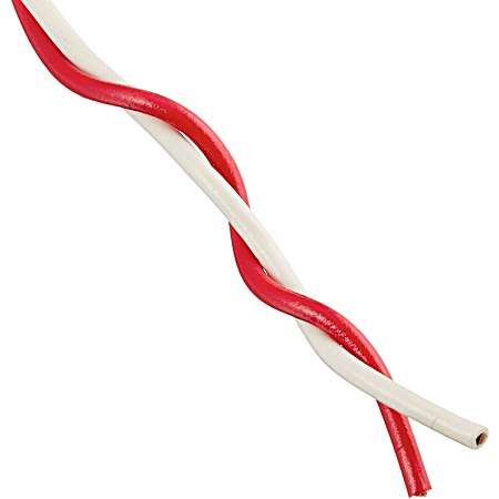 100 ft Red/White 20/2 Twisted Bell Wire