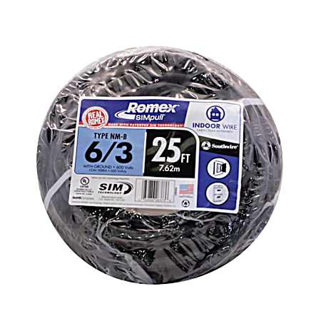 25 ft Type NM-B 6/3 Indoor Wire