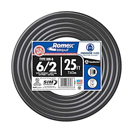 25 ft Type NM-B 6/2 Indoor Wire