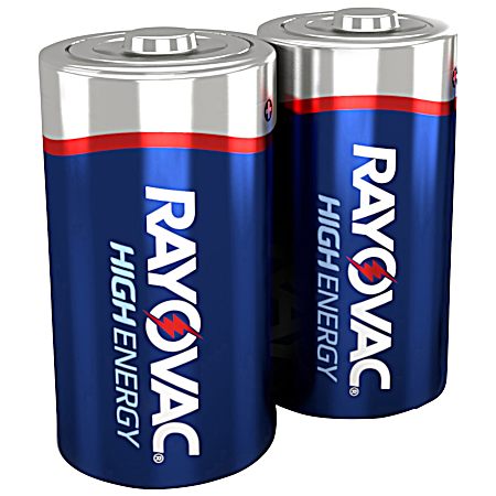 C Alkaline Batteries - 2 Pk