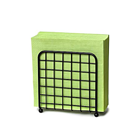 Grid Black Napkin Holder