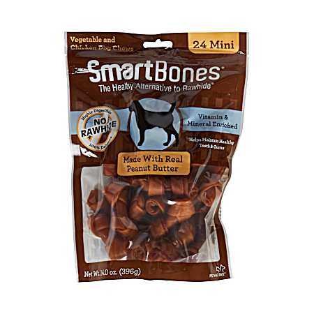Peanut Butter Classic Bone Dog Chews