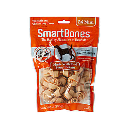 Sweet Potato Classic Dog Bone Chews - Assorted