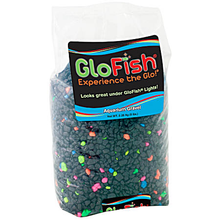 5 lb Black w/ Fluorescent Highlights Gravel