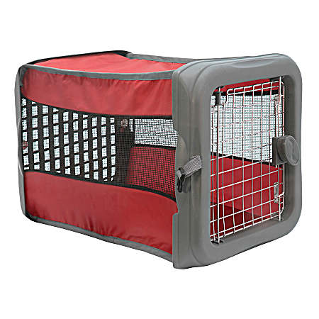 Pop Crate Small Red/Gray Travel Pet Crate