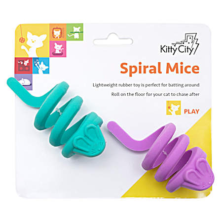 Spiral Mice Cat Toy - 2 Pk