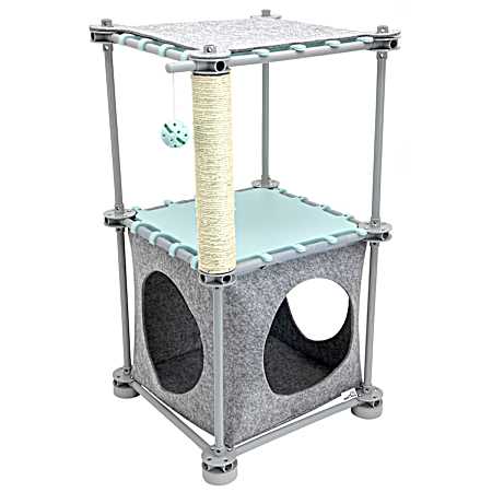 Teal/Gray 2.0 Cat Tower