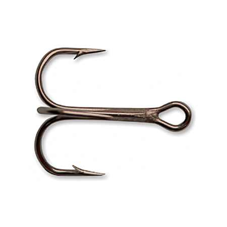 Round Bend Treble Hooks - Bronze