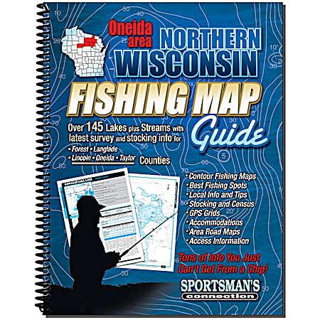Oneida Area Northern Wisconsin Fishing Map Guide