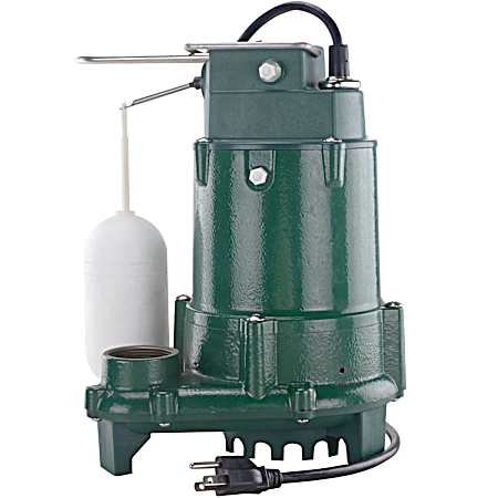 1/2 HP Cast Iron Pro Sump Pump w/ Zoeller Switch