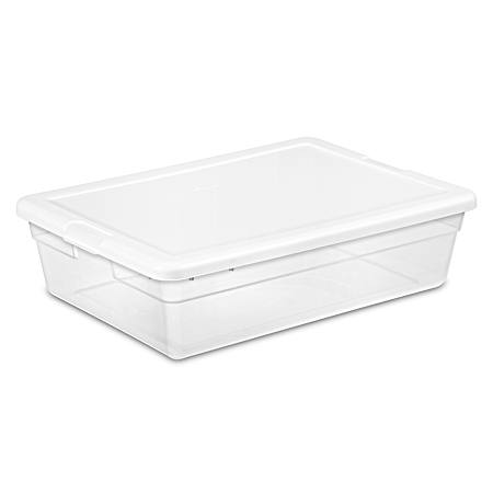 28 qt Clear Base Storage Box w/ Opaque Lid