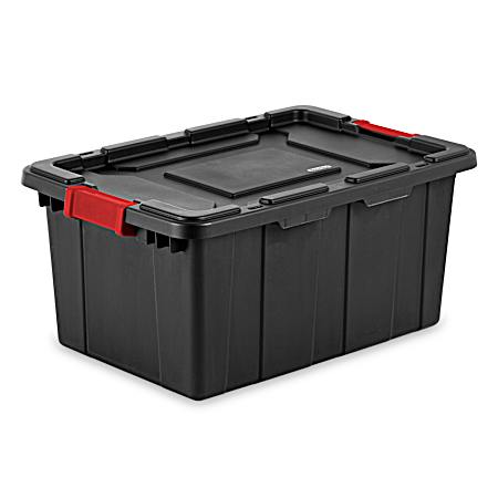 15 gal Black Opaque Industrial Plastic Storage Tote