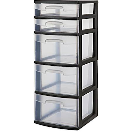 5 Drawer Plastic Storage Tower