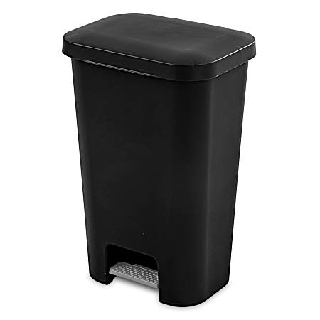 11.9 gal Black Step On Wastebasket