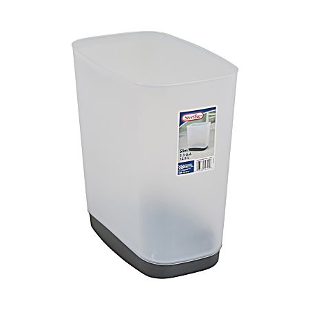 3.3 gal Clear Slimline Wastebasket