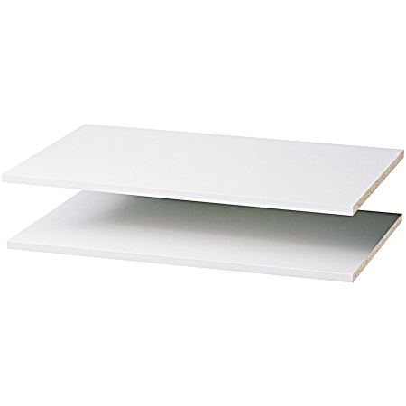 35 In. White Shelves