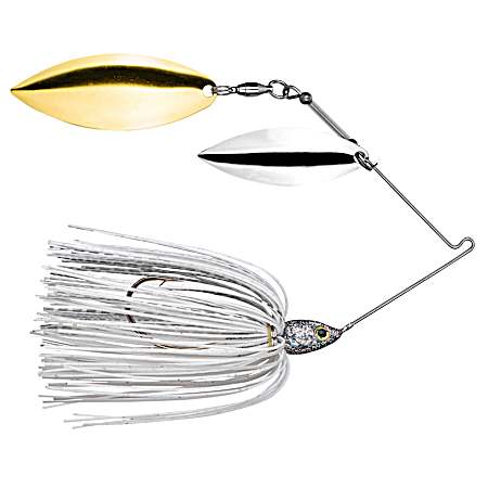 White Silver Tour Grade Willow Blade Spinnerbait