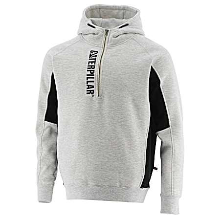 Men's Thompson Light Heather Grey 1/4 Zip Hooded Pullover