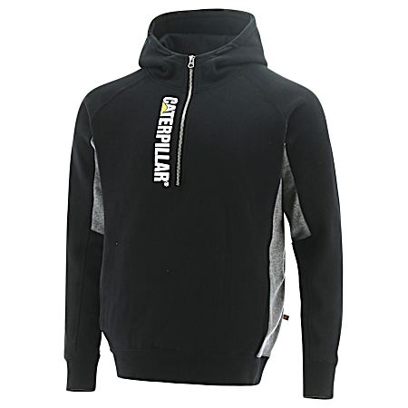 Men's Thompson Black 1/4 Zip Hooded Pullover