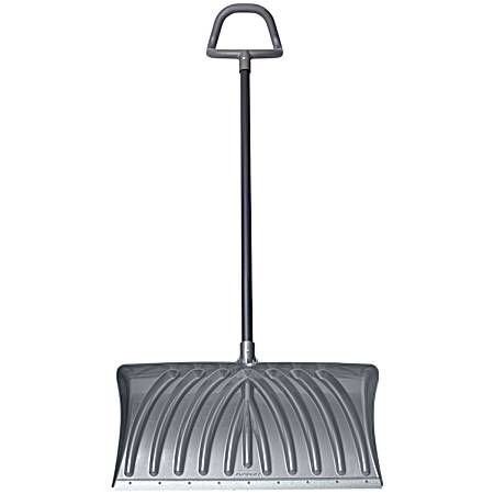 Steel Core 27 in Grey D-Grip Snow Pusher