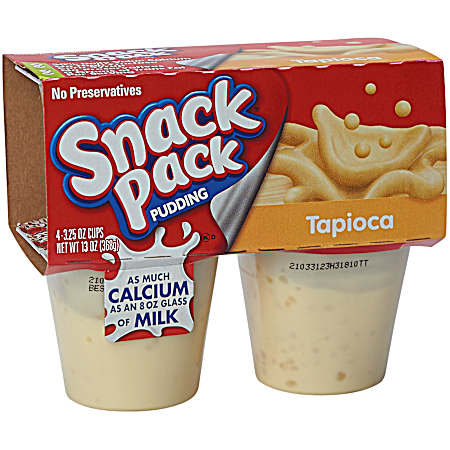3.25 oz Individual Tapioca Pudding Cups - 4 Pk