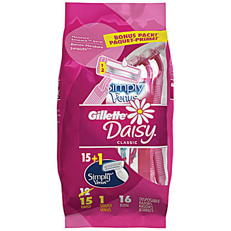 12 Pk. Daisy Disposable Razors