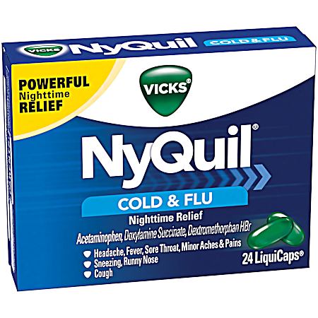 NyQuil Cold & Flu LiquiCaps - 24 Ct.