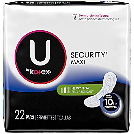 Security Heavy Maxi Pads - 22 Pk