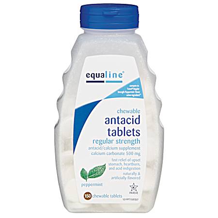 Regular Strength Peppermint Chewable Antacid Tablets - 150 ct