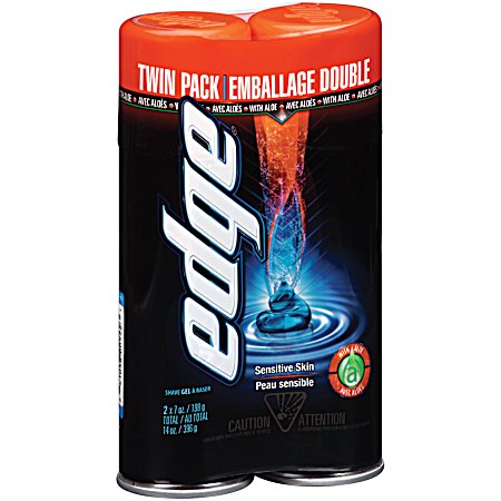 7 oz Sensitive Skin Shave Gel w/ Aloe - 2 Pk