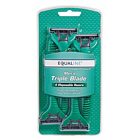 Men's Triple Blade Disposable Razors - 4 pk