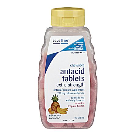 Extra Strength Tropical Chewable Antacid Tablets - 96 ct