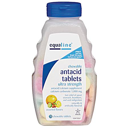 Ultra Strength Flavored Chewable Antacid Tablets - 72 ct