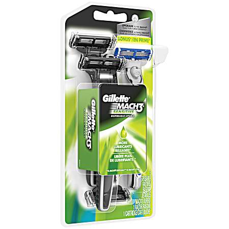 Mach3 Sensitive Razors - 3 pk