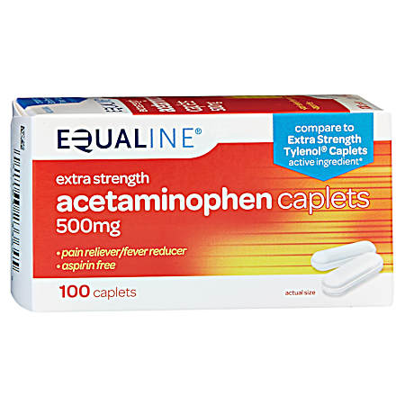 Extra Strength Acetaminophen Caplets - 100 ct