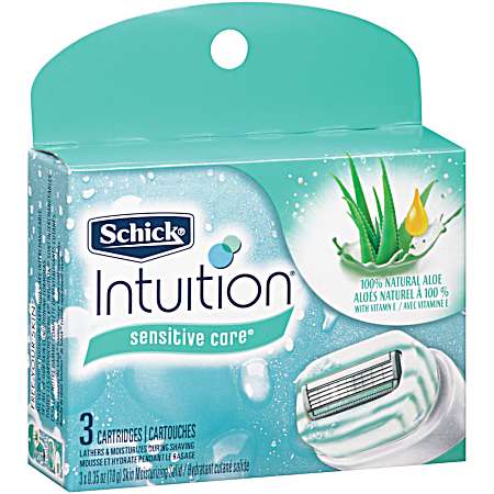 Intuition Sensitive Care Shaving Cartridge Refills - 3 ct