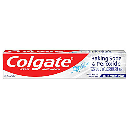 Baking Soda & Peroxide Whitening 6 oz Brisk Mint Toothpaste