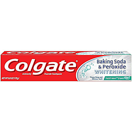 Baking Soda & Peroxide Whitening 6 oz Frosty Mint  Stripe Toothpaste