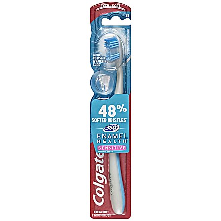 360 Enamel Health Sensitive Extra Soft Manual Toothbrush - Assorted