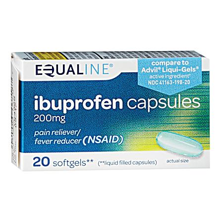 Ibuprofen Pain Reliever Capsules - 20 ct