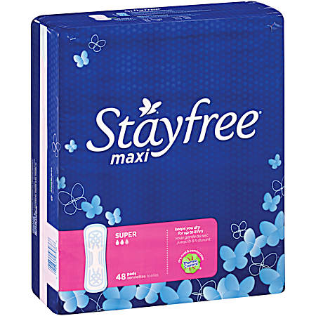 Super Maxi Pads - 48 ct