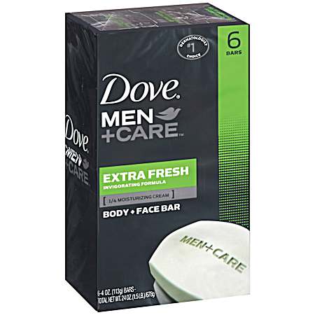 24 oz Men+Care Extra Fresh Body & Face Bar - 6 pk