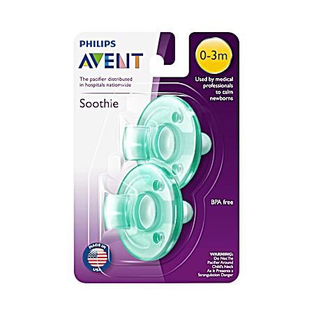 0-6 Month Green Pacifiers - 2 pk