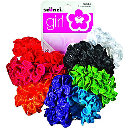 Ruffle Ponytailers - 8 Pk