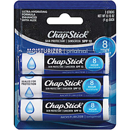 .45 oz Original Moisturizing Lip Balm - 3 pk
