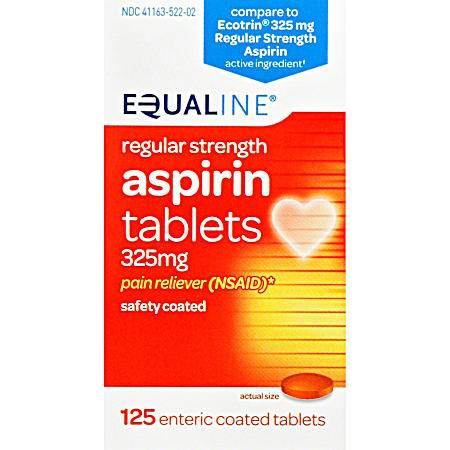 Regular Strength Aspirin Pain Reliever Tablets - 125 ct