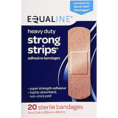 Strong Strips Adhesive Bandages - 20 ct