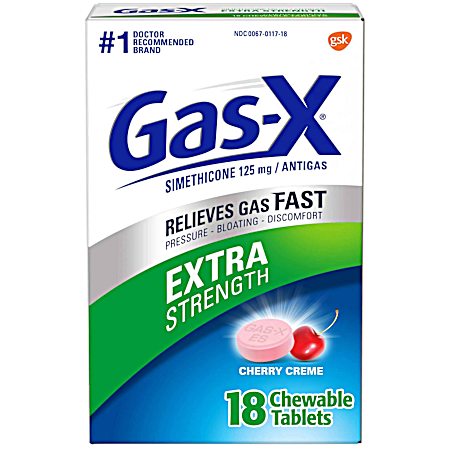 Extra Strength Cherry Cream Chewable Antacid Tablets - 18 ct